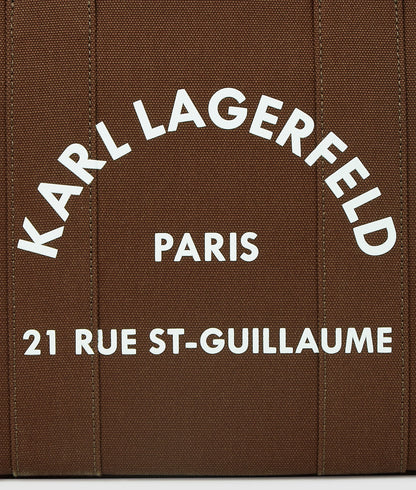 KarlLagerfeld Rue St-Guillaume Medium Square Tote Bag Friar Brown