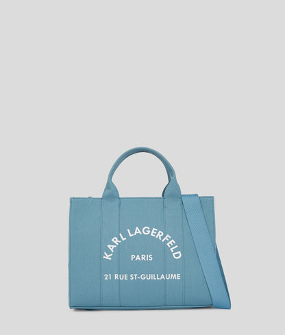 KarlLagerfeld Rue St-Guillaume Medium Square Tote Bag Dark Still Water