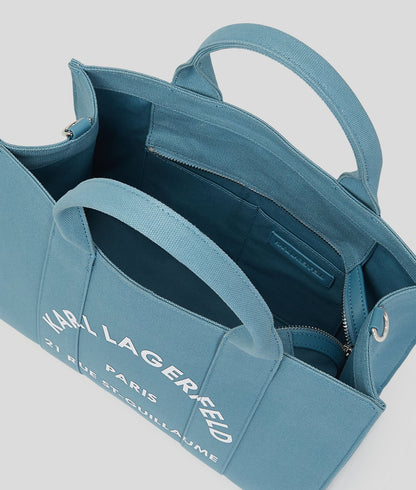 KarlLagerfeld Rue St-Guillaume Medium Square Tote Bag Dark Still Water