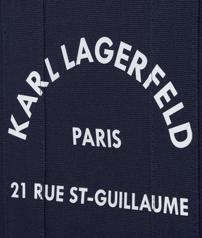 Rue St-Guillaume Medium Square Tote Bag Black Iris Black Iris