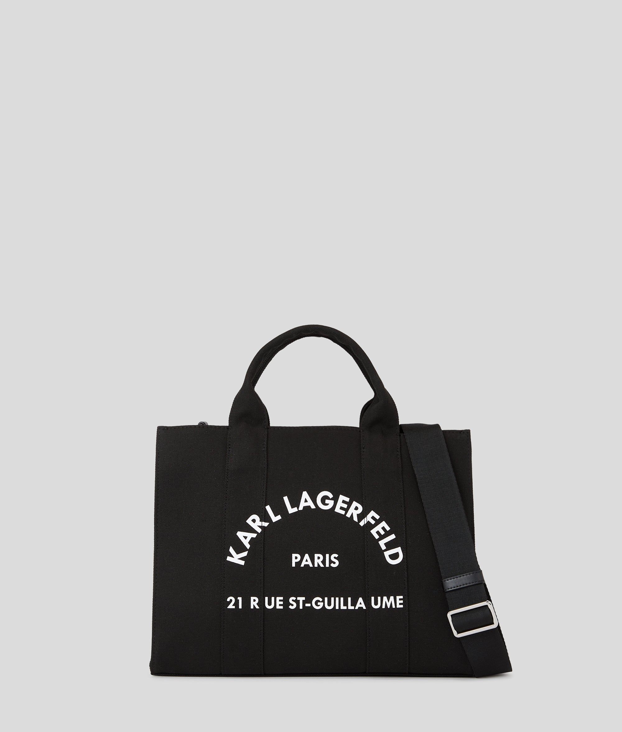 KarlLagerfeld Rue St-Guillaume Medium Square Tote Bag Black