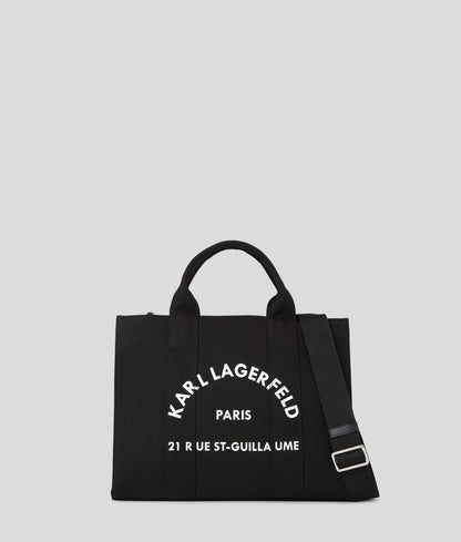 KarlLagerfeld Rue St-Guillaume Medium Square Tote Bag Black