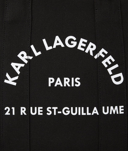 KarlLagerfeld Rue St-Guillaume Medium Square Tote Bag Black