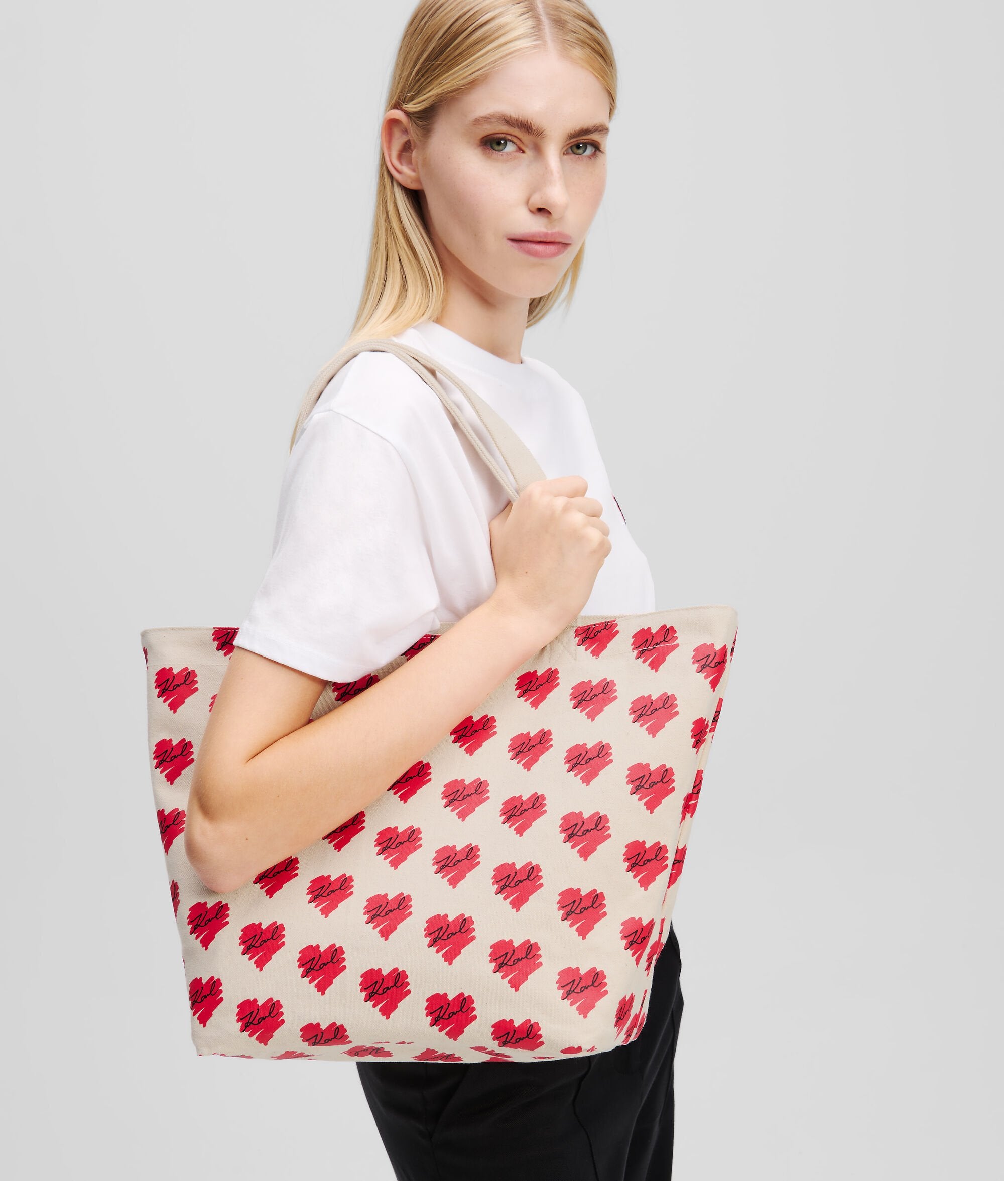 K/Heart Reversible Shopper Natural Natural