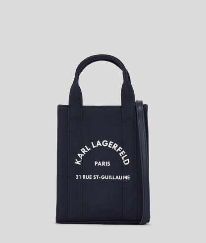 KarlLagerfeld Rue St-Guillaume Square Small Tote Bag Black Iris