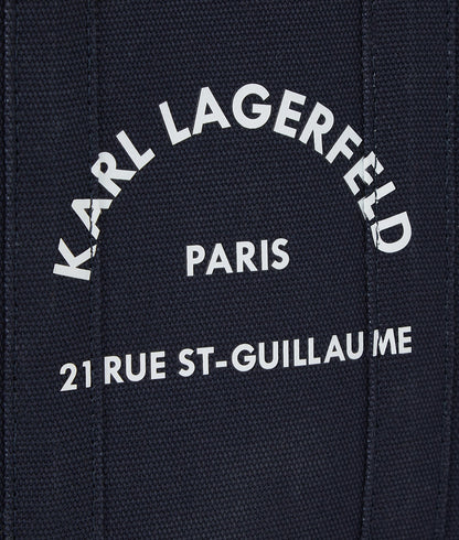 KarlLagerfeld Rue St-Guillaume Square Small Tote Bag Black Iris
