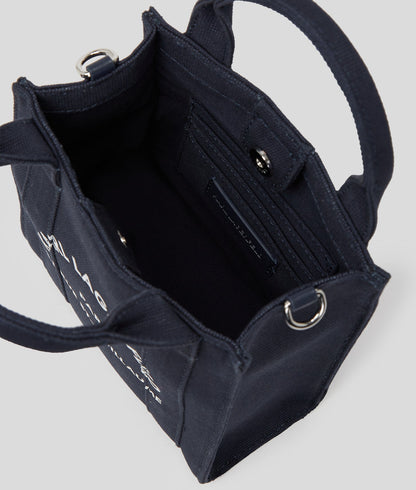 KarlLagerfeld Rue St-Guillaume Square Small Tote Bag Black Iris