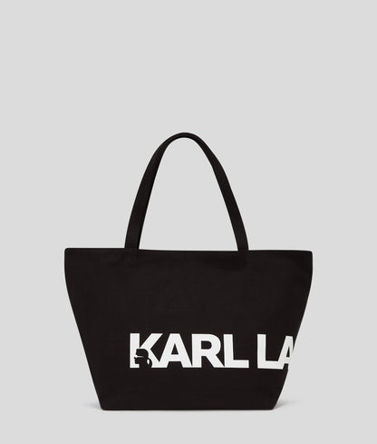 KarlLagerfeld Kessential Oversized Logo Shopper Black/White