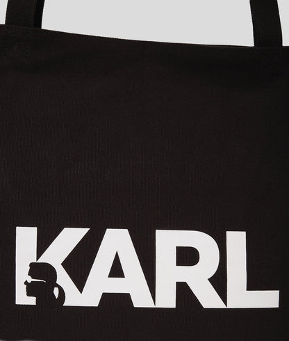 KarlLagerfeld Kessential Oversized Logo Shopper Black/White
