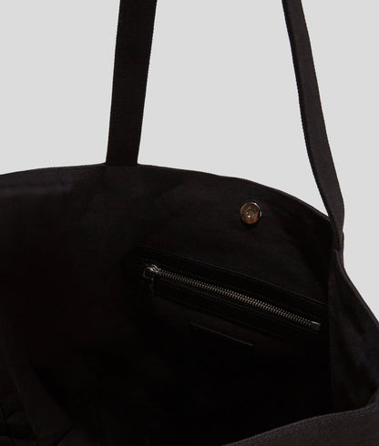 KarlLagerfeld Kessential Oversized Logo Shopper Black/White