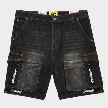 Godspeed Utility Denim Shorts (Black)
