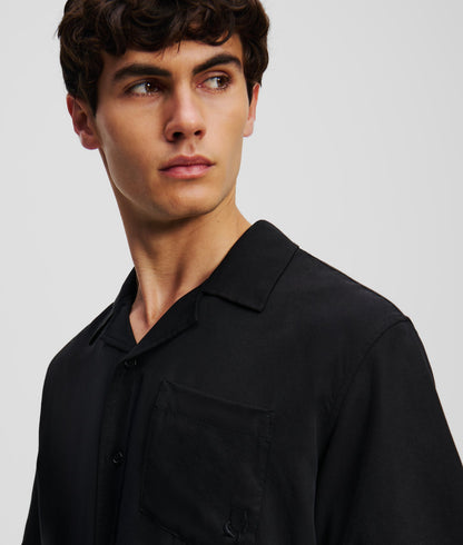Karl Lagerfeld Kameo Short-Sleeved Shirt Black