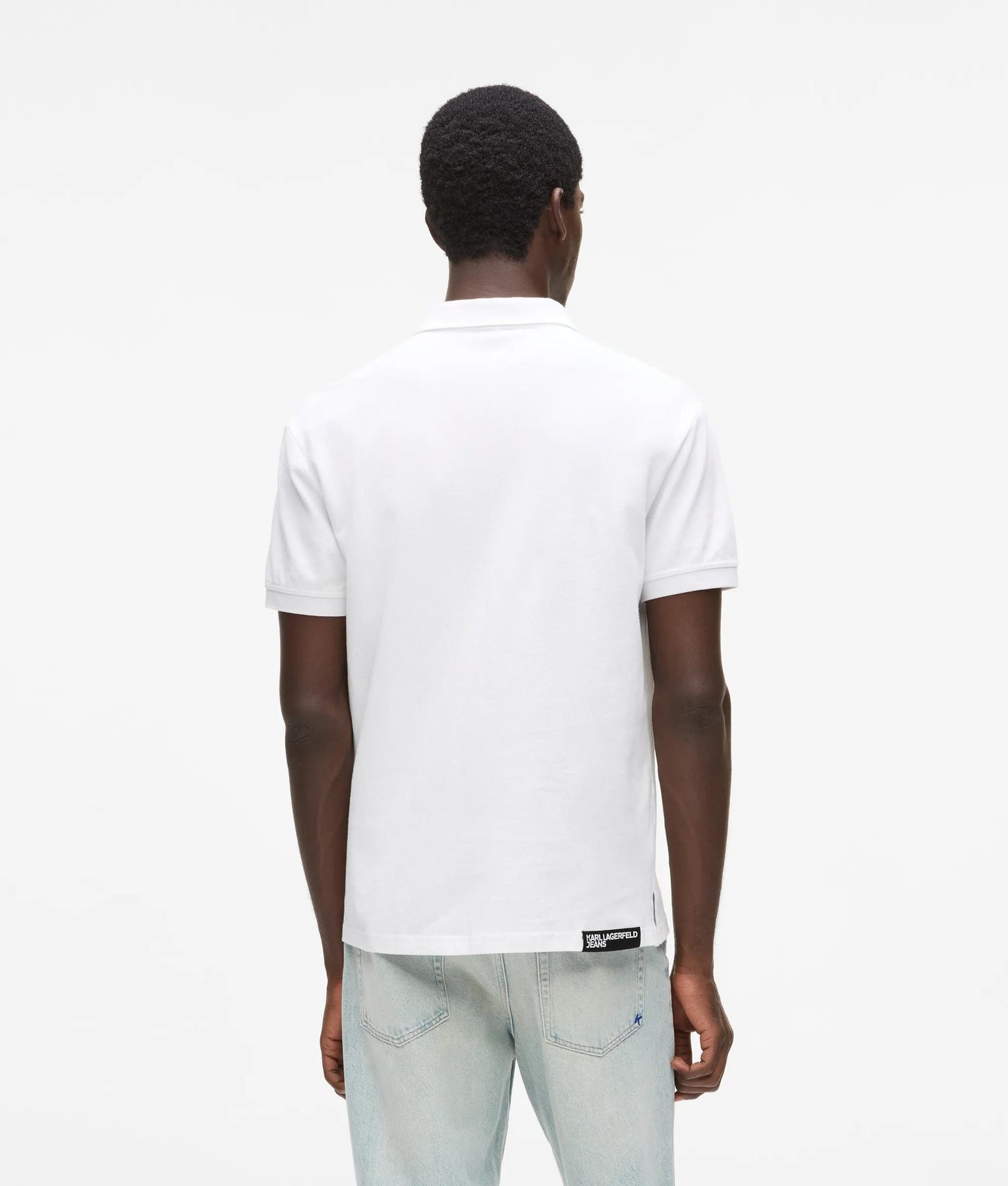 Karl Lagerfeld Logo Polo Shirt White