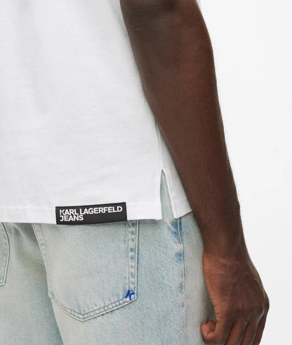 Karl Lagerfeld Logo Polo Shirt White