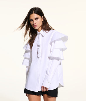 KarlLagerfeld Kl X Joann Large Shoulder Bag White/Black