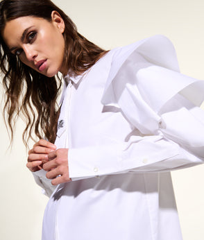 KarlLagerfeld Kl X Joann Large Shoulder Bag White/Black