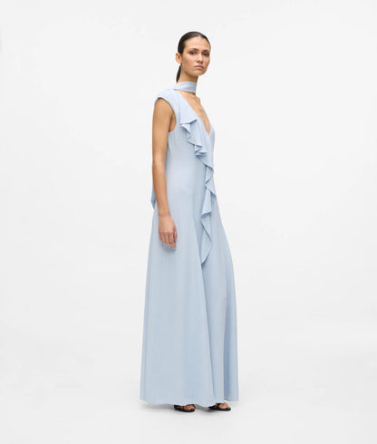 Karl Lagerfeld Ruffle-Detail Dress Kentucky Blue