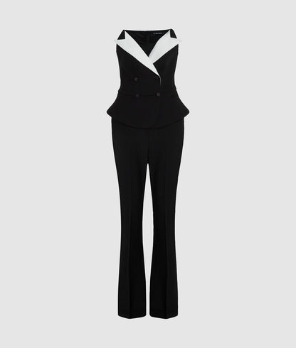 Karl Lagerfeld Kl Studio Jumpsuit Black/White