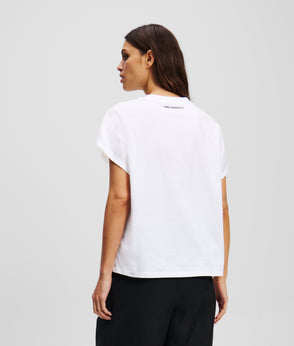 KarlLagerfeld Ikon Perforated Shoulder Bag Black