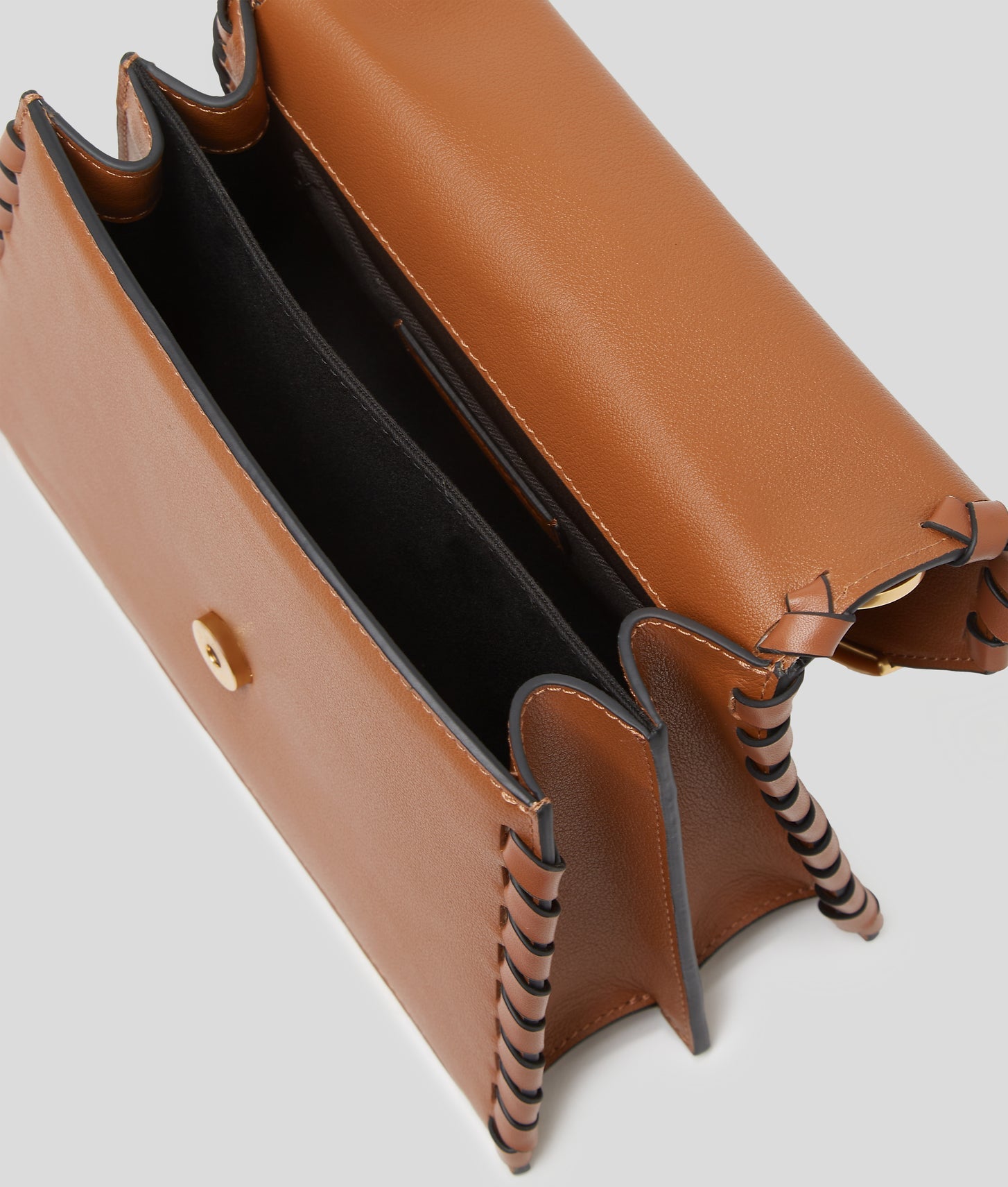 KarlLagerfeld Ksignature Medium Crossbody Bag Dark Tan