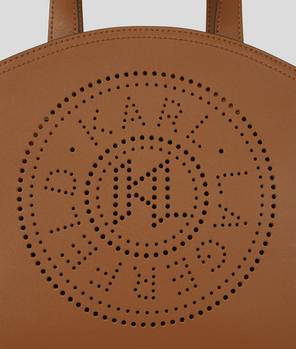 KarlLagerfeld Kcircle Perforated Small Tote Bag Natural-Tan