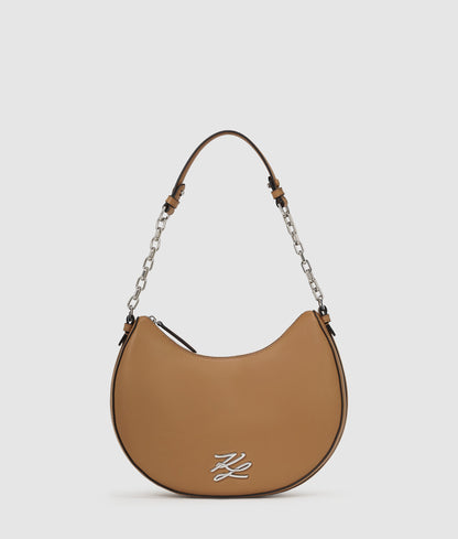 KarlLagerfeld Kautograph Moon Shoulder Bag Caramel
