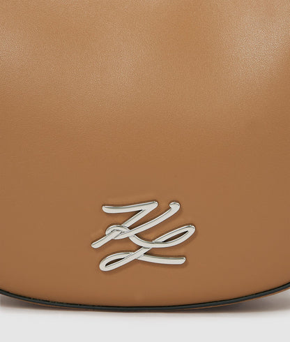 KarlLagerfeld Kautograph Moon Shoulder Bag Caramel