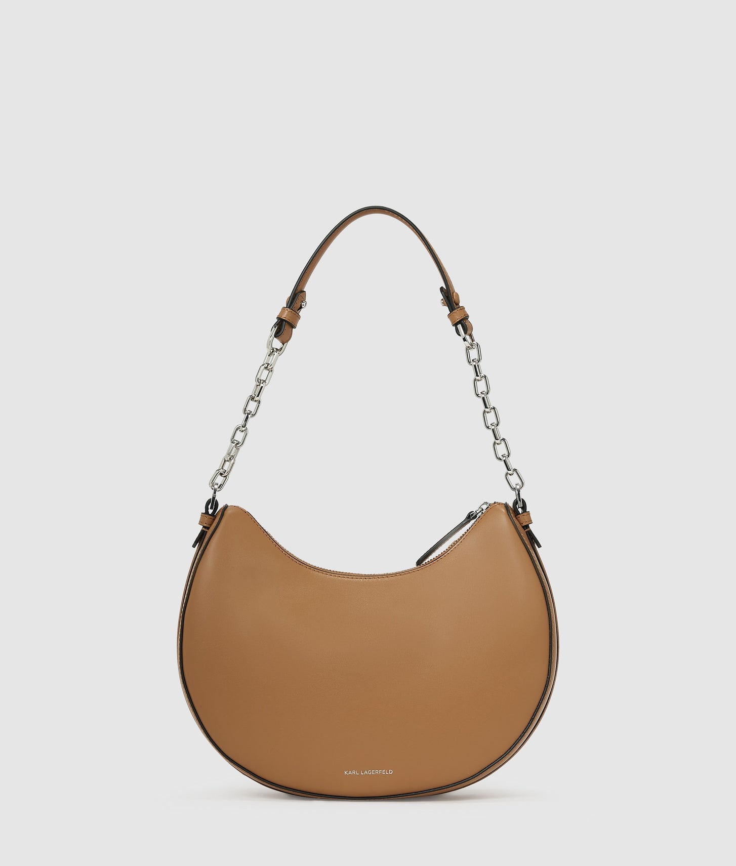 KarlLagerfeld Kautograph Moon Shoulder Bag Caramel