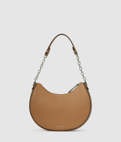 KarlLagerfeld Kautograph Moon Shoulder Bag Caramel