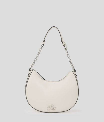 KarlLagerfeld Kautograph Moon Shoulder Bag Cement