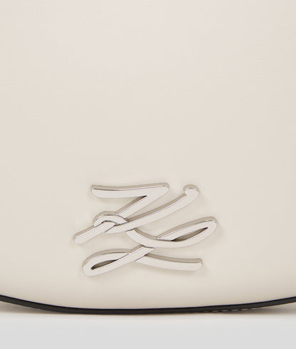 KarlLagerfeld Kautograph Moon Shoulder Bag Cement