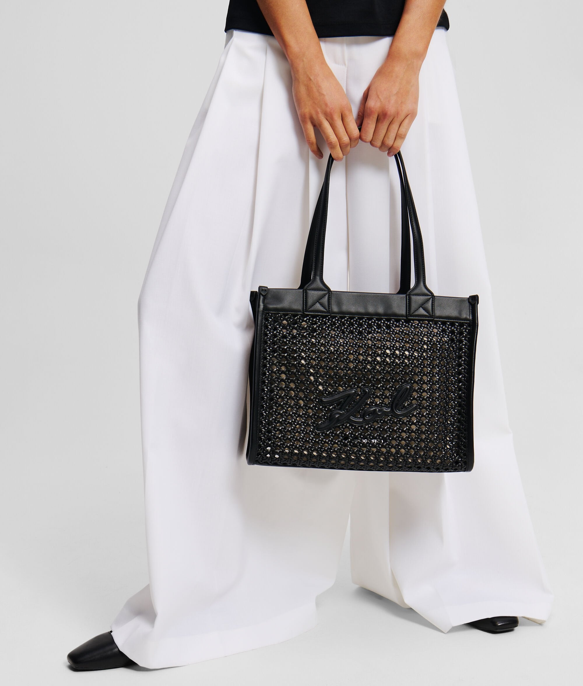 K/Skuare Medium Tote Bag Black-Nickel Black-Nickel