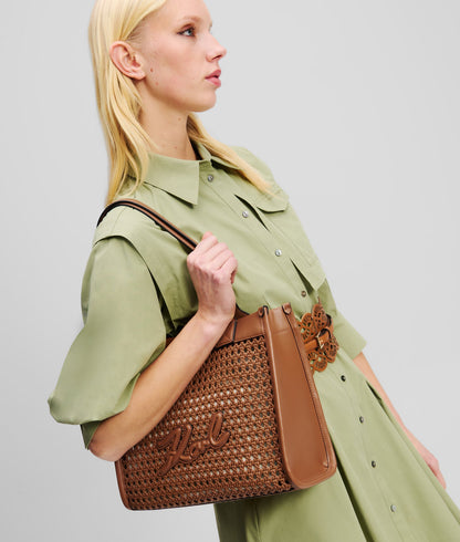 KarlLagerfeld Kskuare Medium Tote Bag Dark Tan