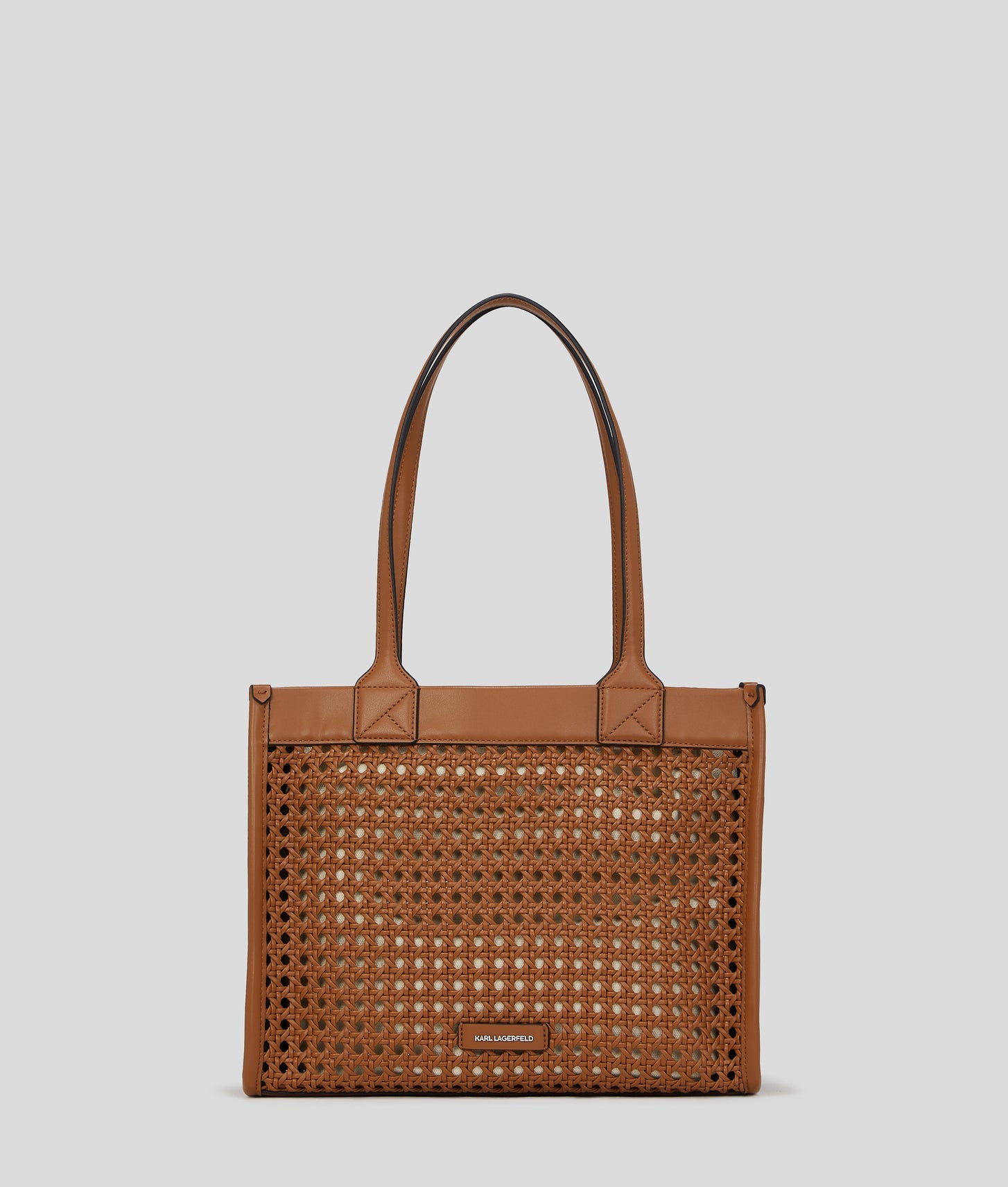KarlLagerfeld Kskuare Medium Tote Bag Dark Tan