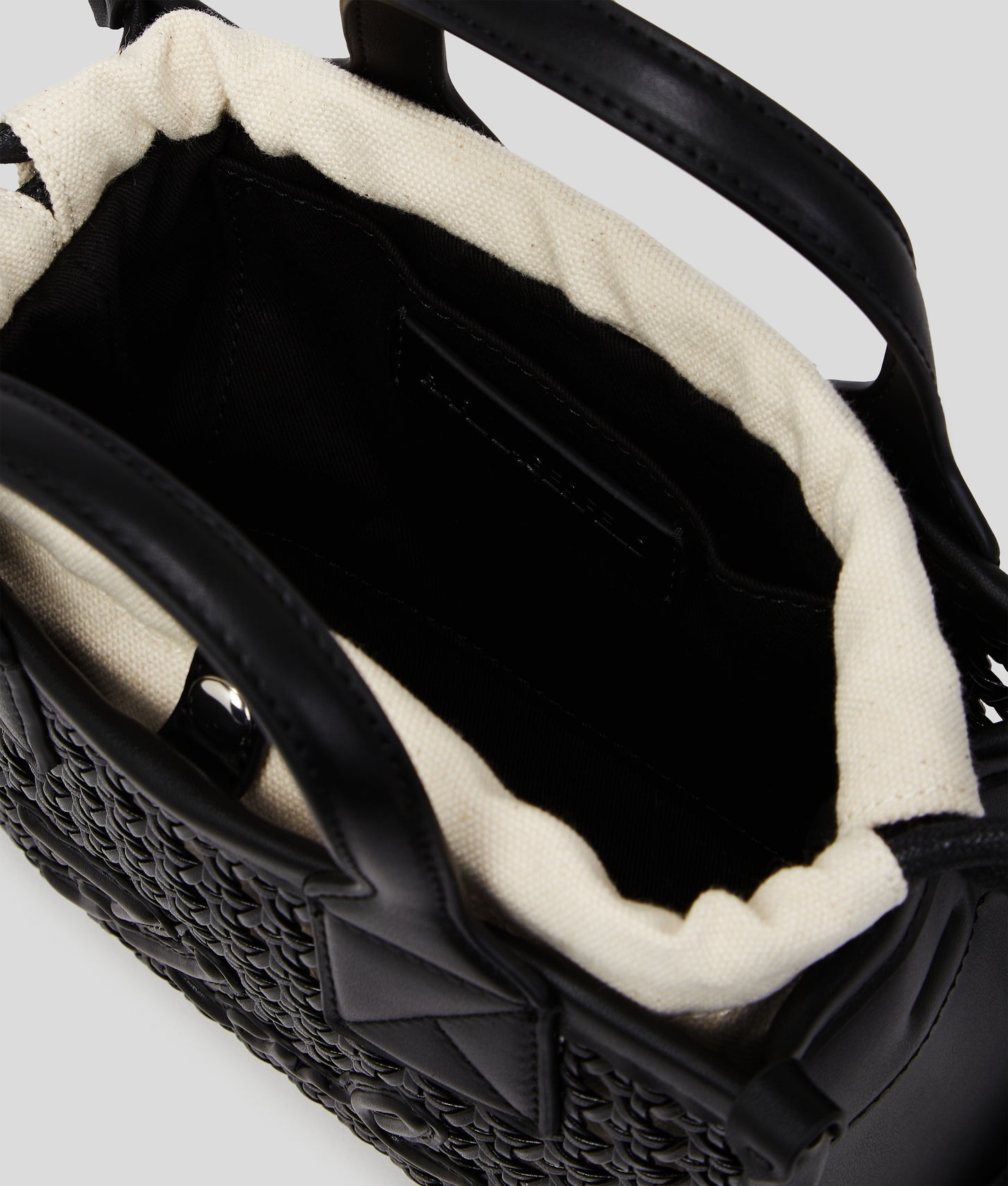 KarlLagerfeld Kskuare Small Tote Bag Black-Nickel