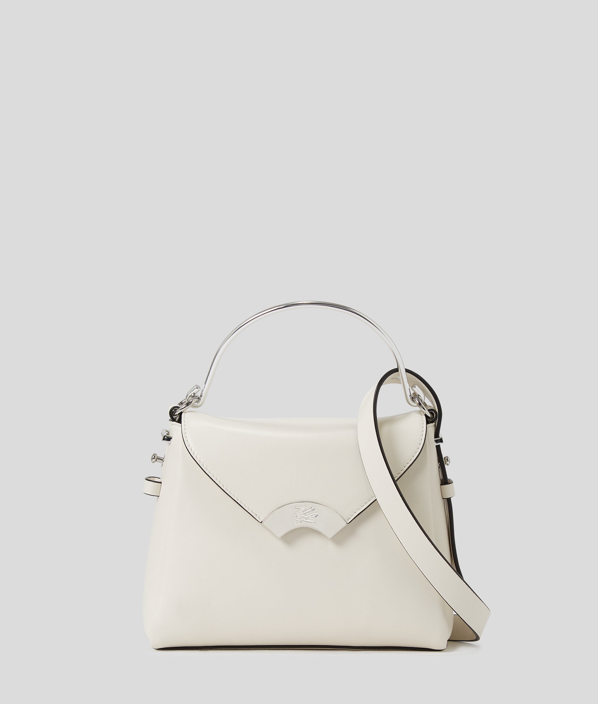 KarlLagerfeld Kl Studio Small Top Handle Bag Off White