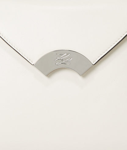 KarlLagerfeld Kl Studio Small Top Handle Bag Off White