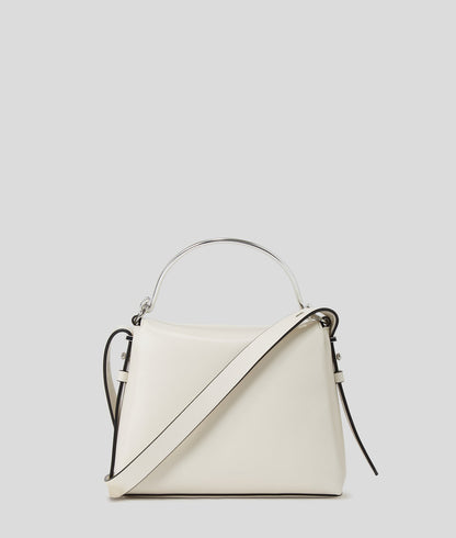 KarlLagerfeld Kl Studio Small Top Handle Bag Off White