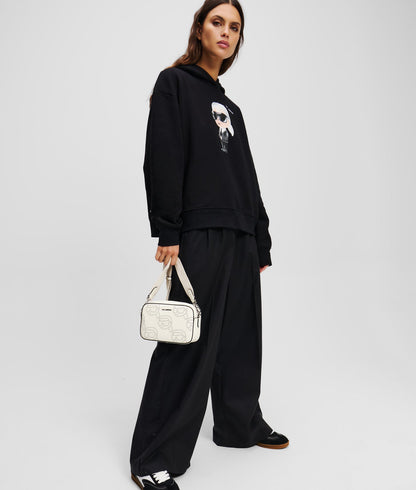 KarlLagerfeld Ikon Perforated Camera Bag Off White