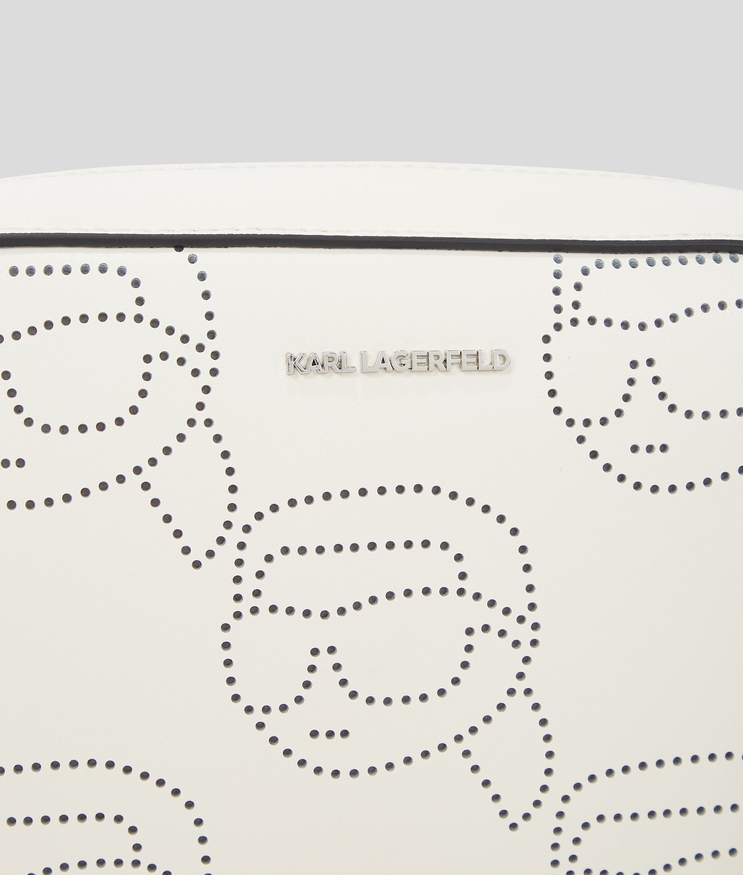 KarlLagerfeld Ikon Perforated Camera Bag Off White