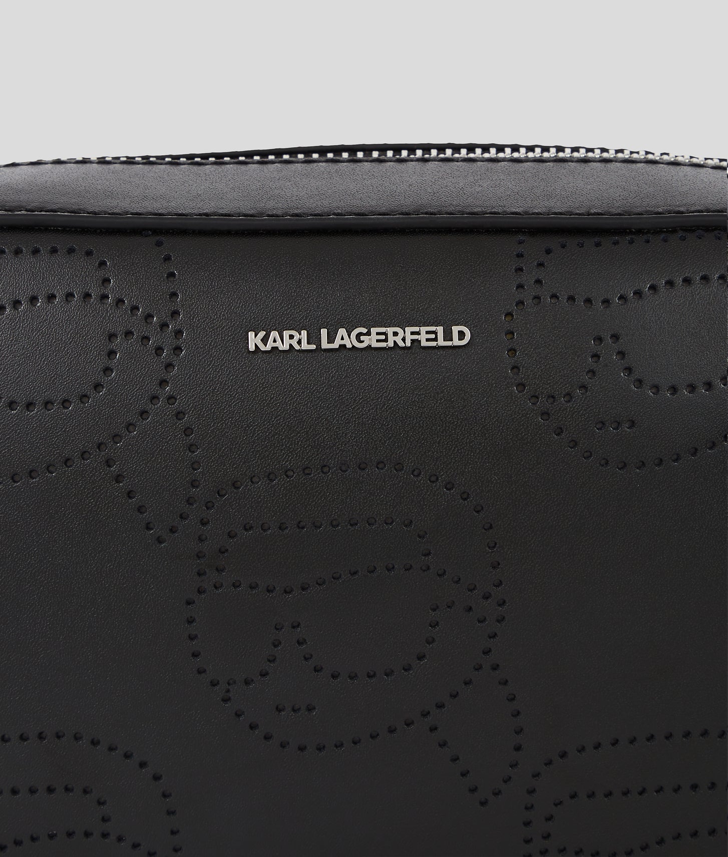 KarlLagerfeld Ikon Perforated Camera Bag Black