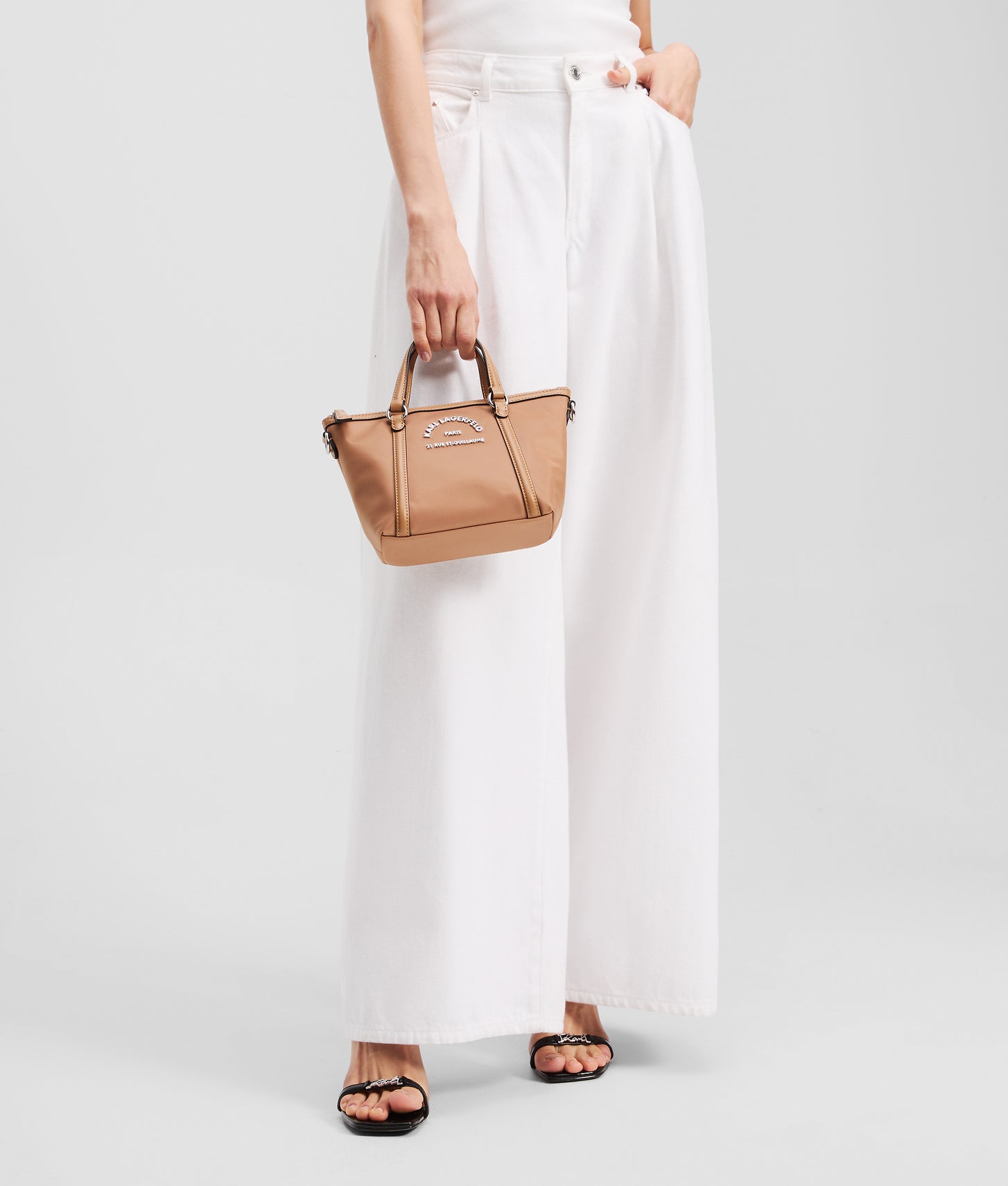 KarlLagerfeld Rue St-Guillaume Mini Tote Bag Clay