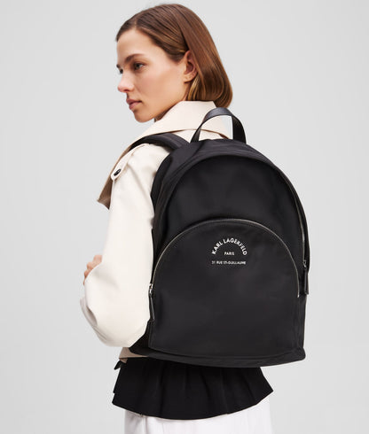 KarlLagerfeld Rue St-Guillaume Medium Backpack Black