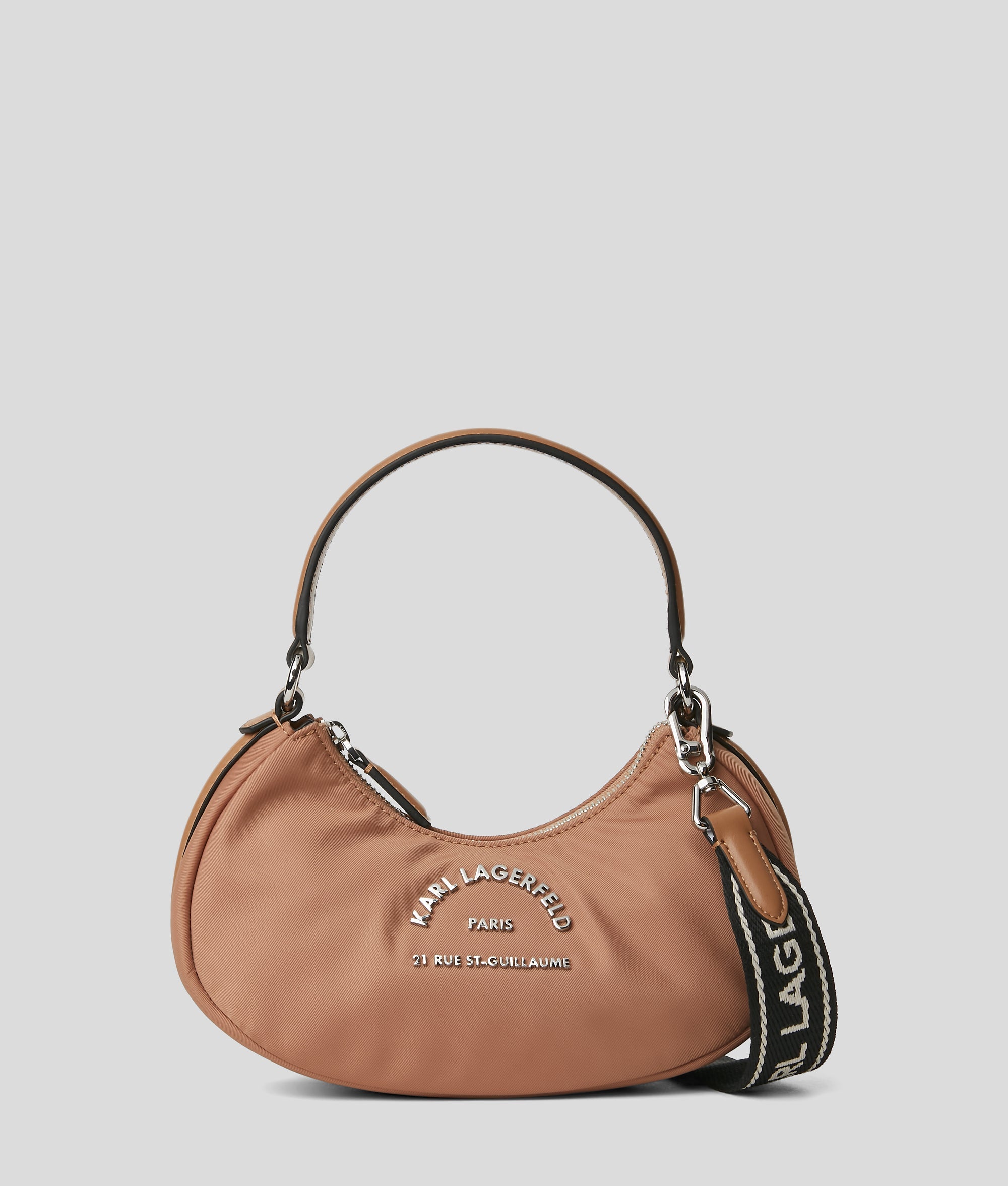 KarlLagerfeld Rue St-Guillaume Moon Crossbody Bag Clay