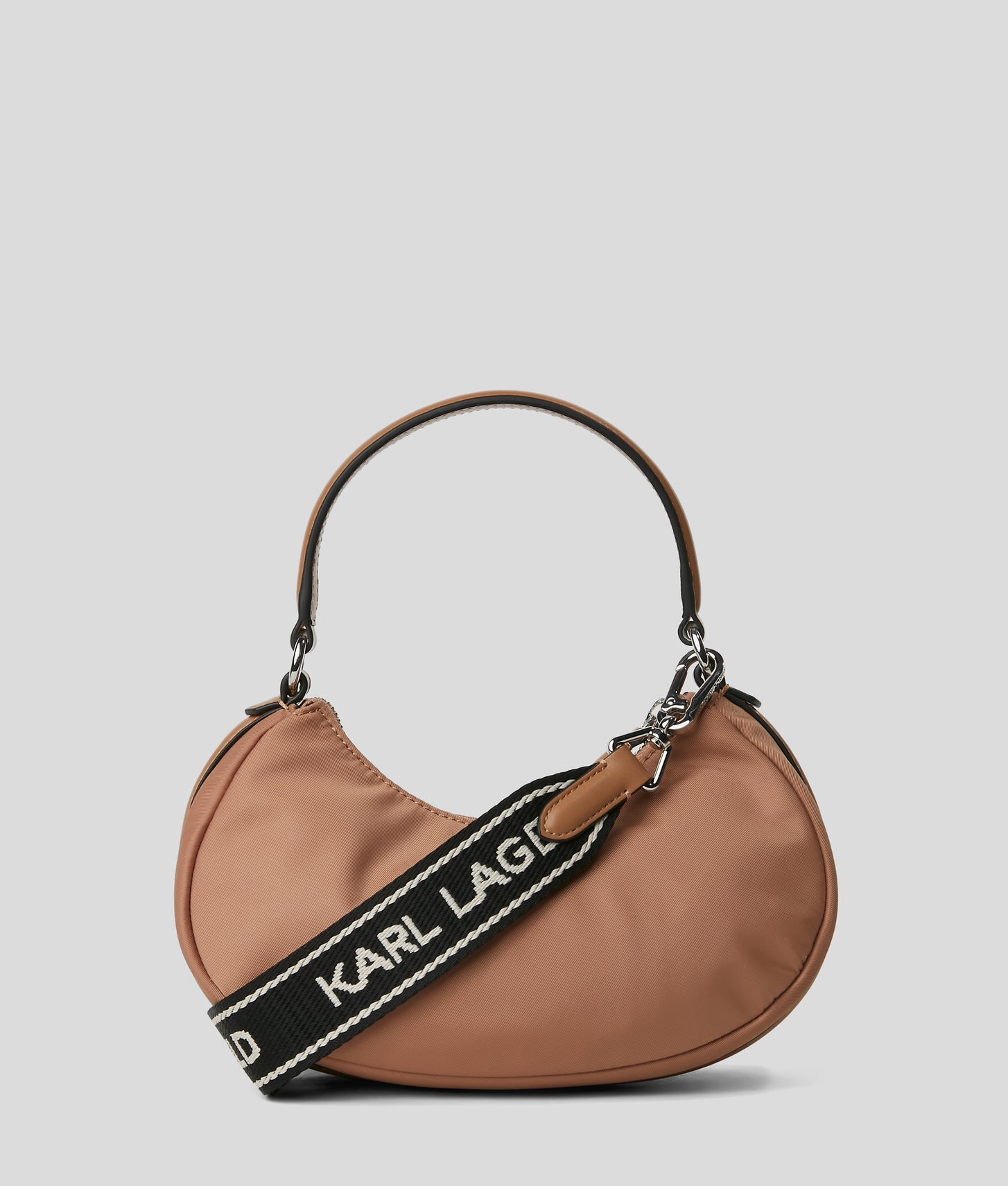 KarlLagerfeld Rue St-Guillaume Moon Crossbody Bag Clay