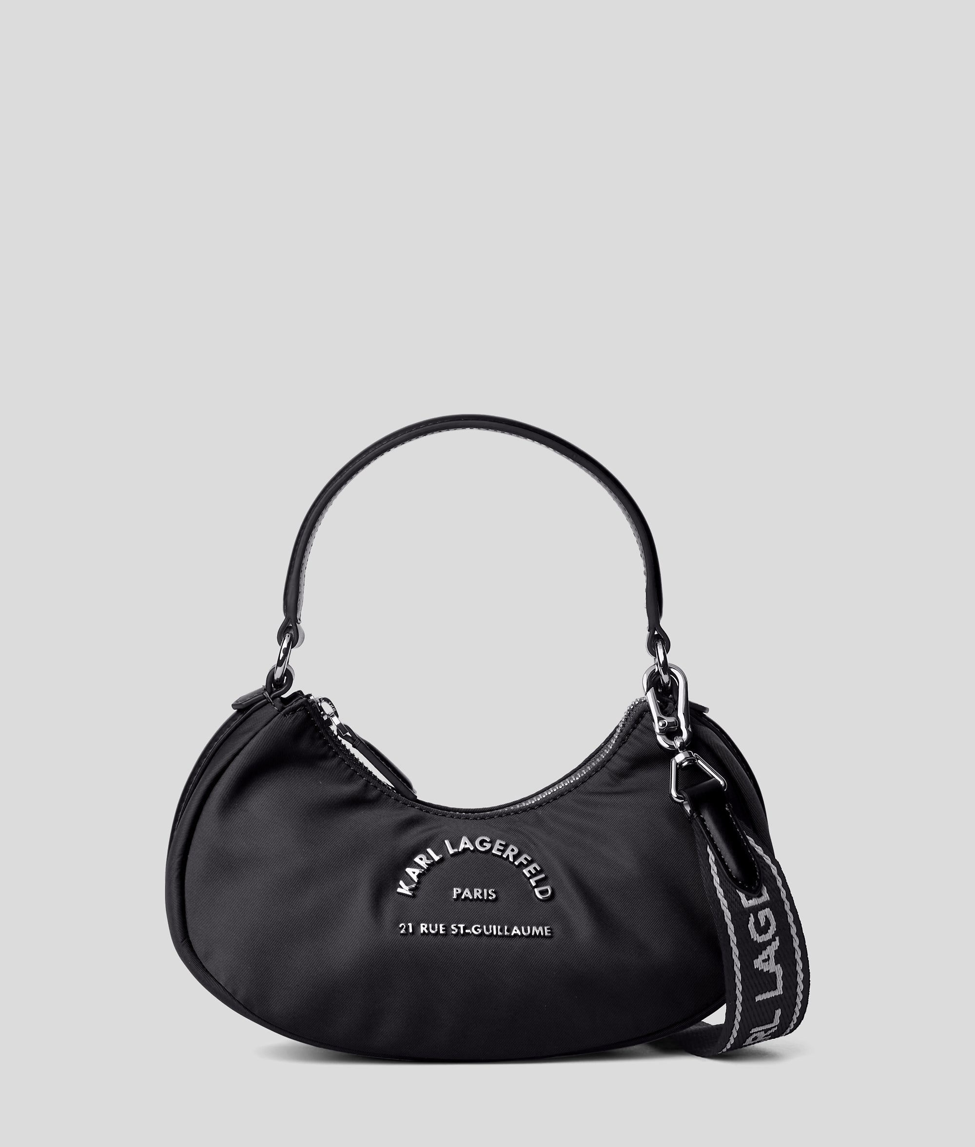 KarlLagerfeld Rue St-Guillaume Moon Crossbody Bag Black