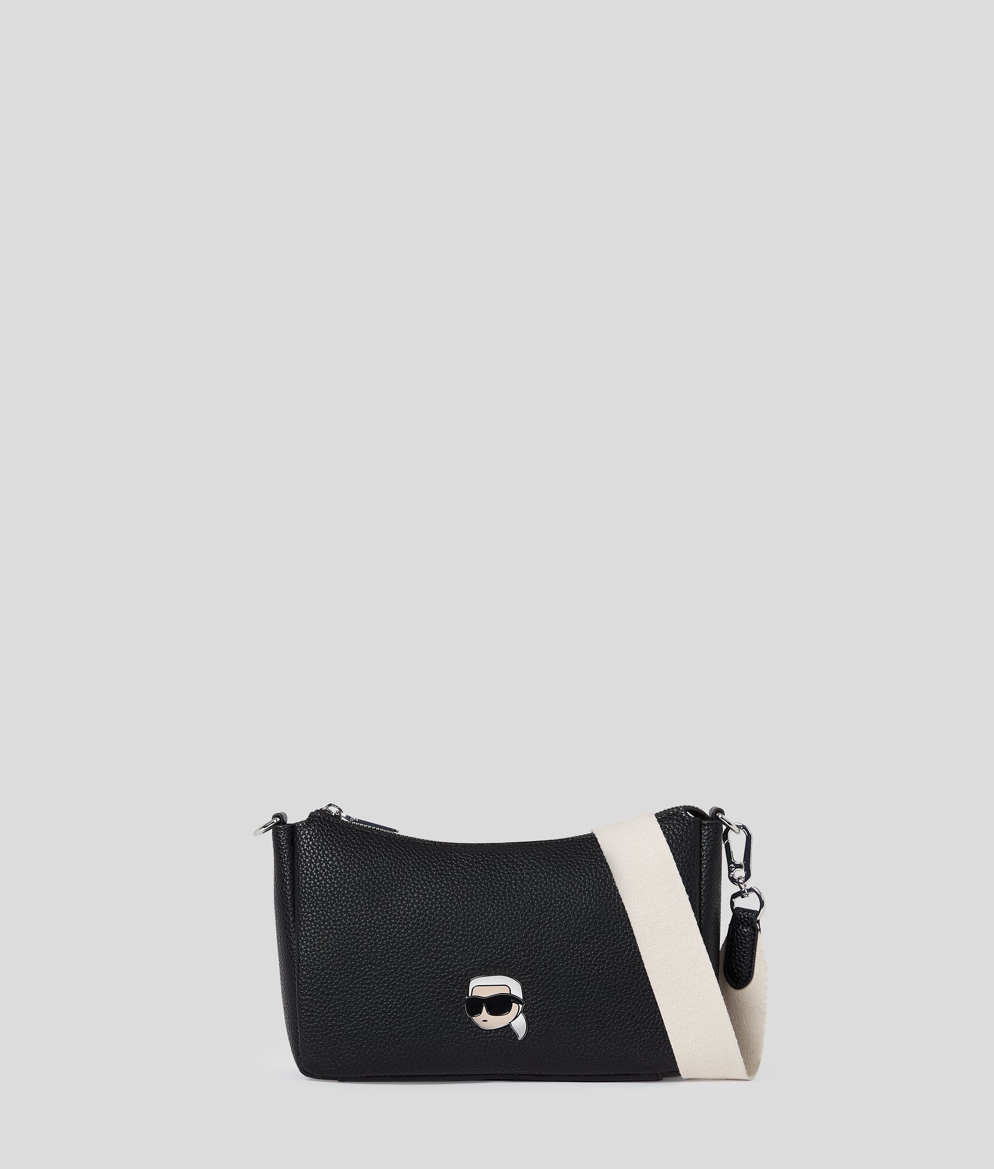 KarlLagerfeld Ikon Pebble Small Shoulder Bag Black