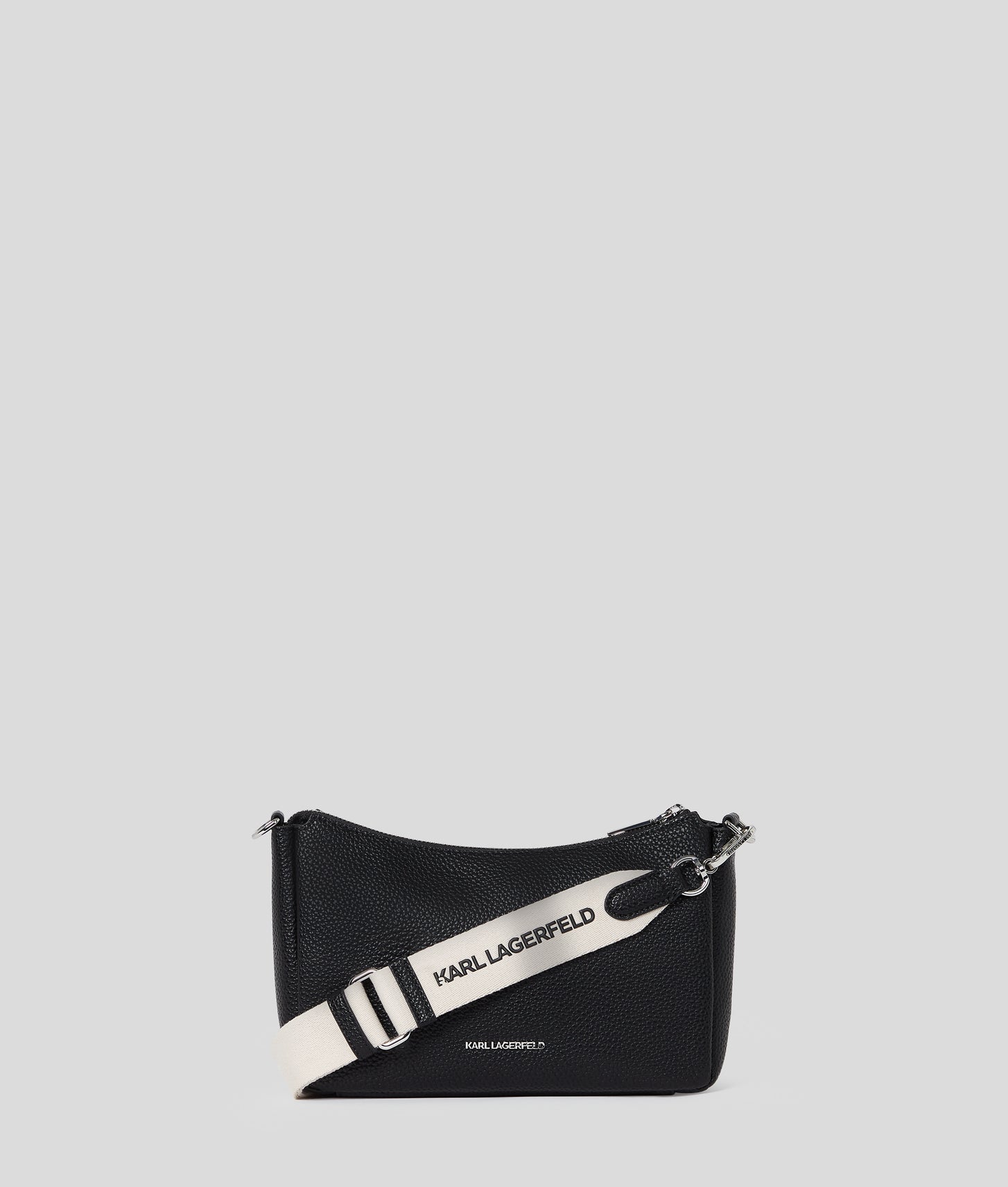KarlLagerfeld Ikon Pebble Small Shoulder Bag Black
