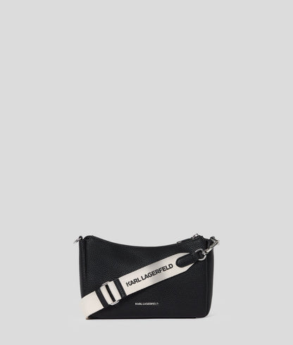 KarlLagerfeld Ikon Pebble Small Shoulder Bag Black
