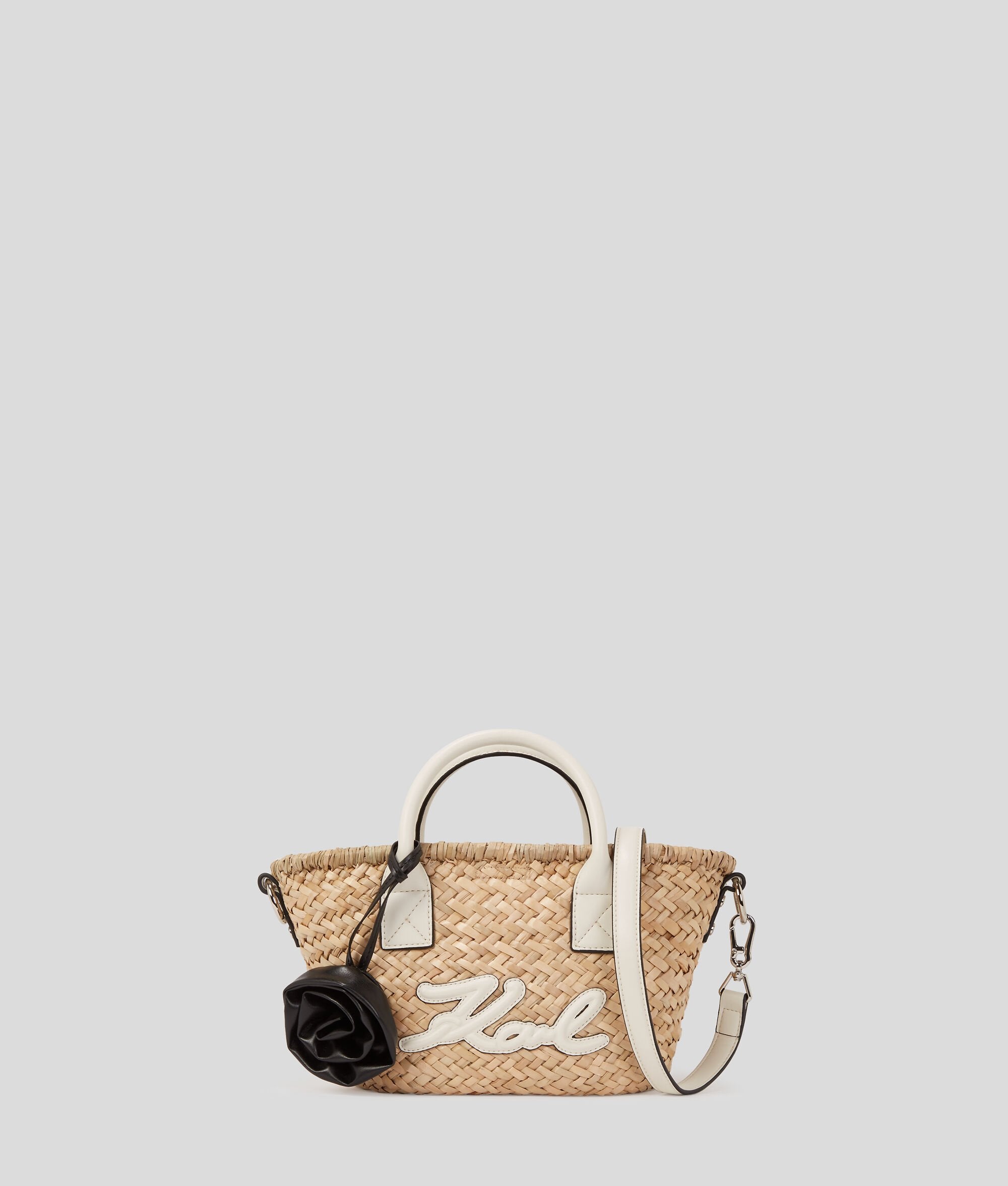 K/Signature Small Raffia Tote Bag Natural - Cementhe Natural - Cementhe